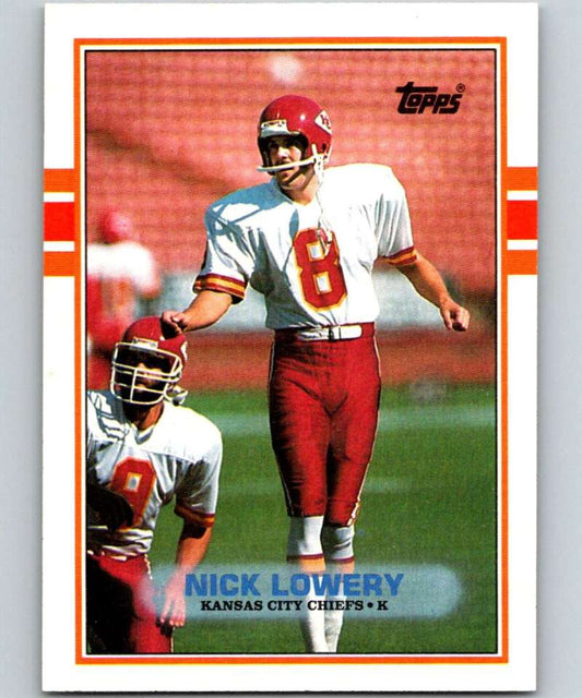 1989 Topps #358 Nick Lowery Chiefs NFL Football Image 1