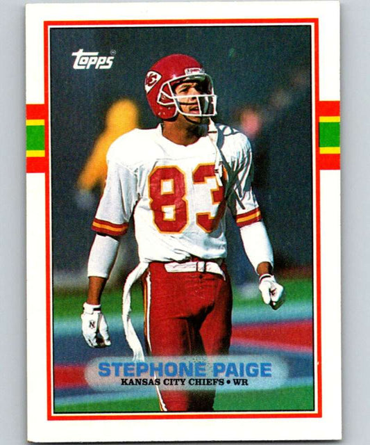 1989 Topps #359 Stephone Paige Chiefs NFL Football Image 1
