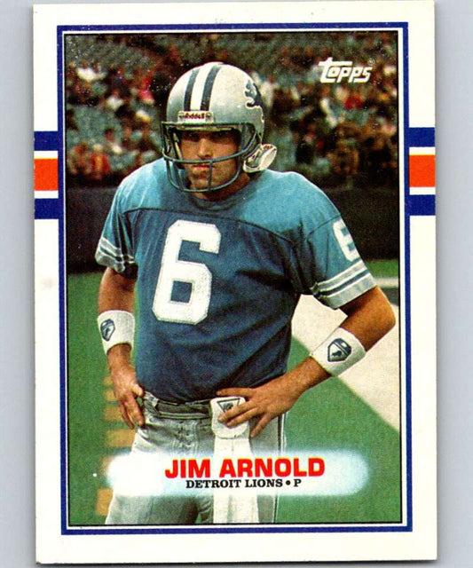1989 Topps #362 Jim Arnold Lions NFL Football Image 1