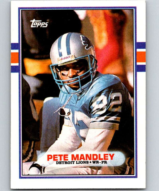 1989 Topps #368 Pete Mandley Lions NFL Football Image 1
