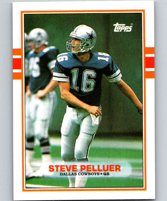 1989 Topps #390 Steve Pelluer Cowboys NFL Football Image 1