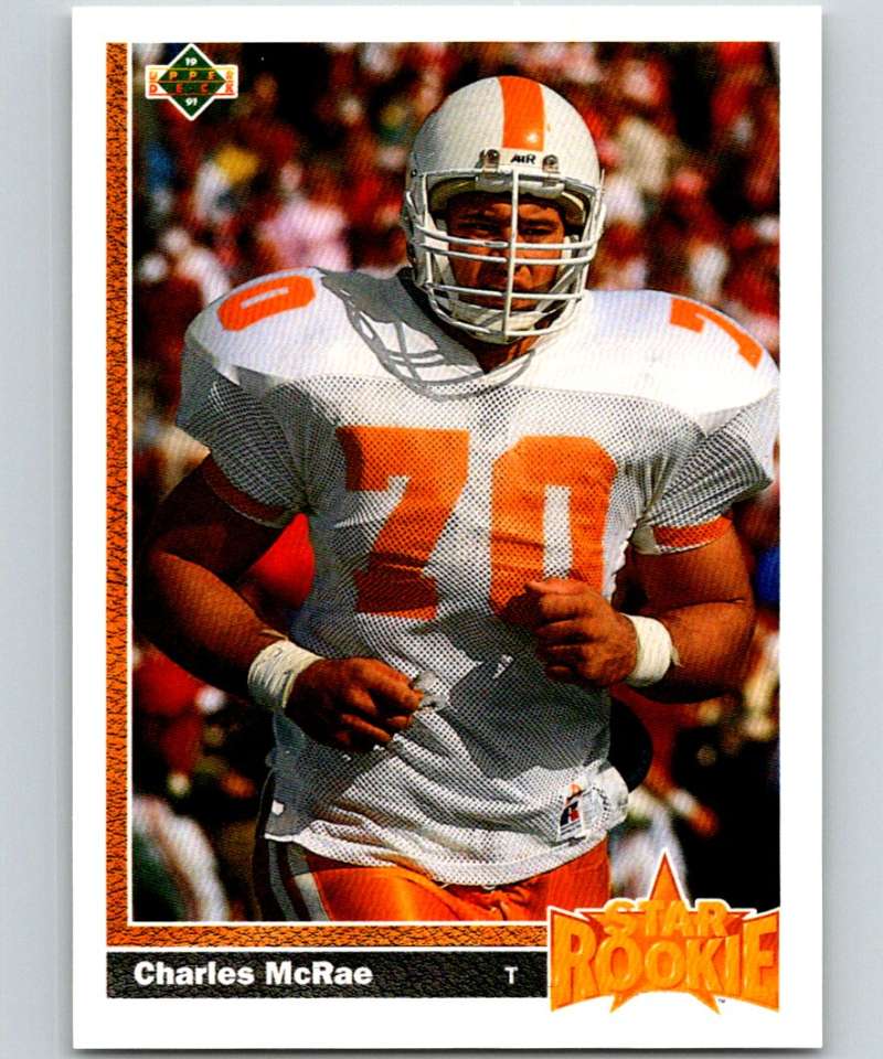 1991 Upper Deck #6 Charles McRae RC Rookie Buccaneers SR NFL Football Image 1