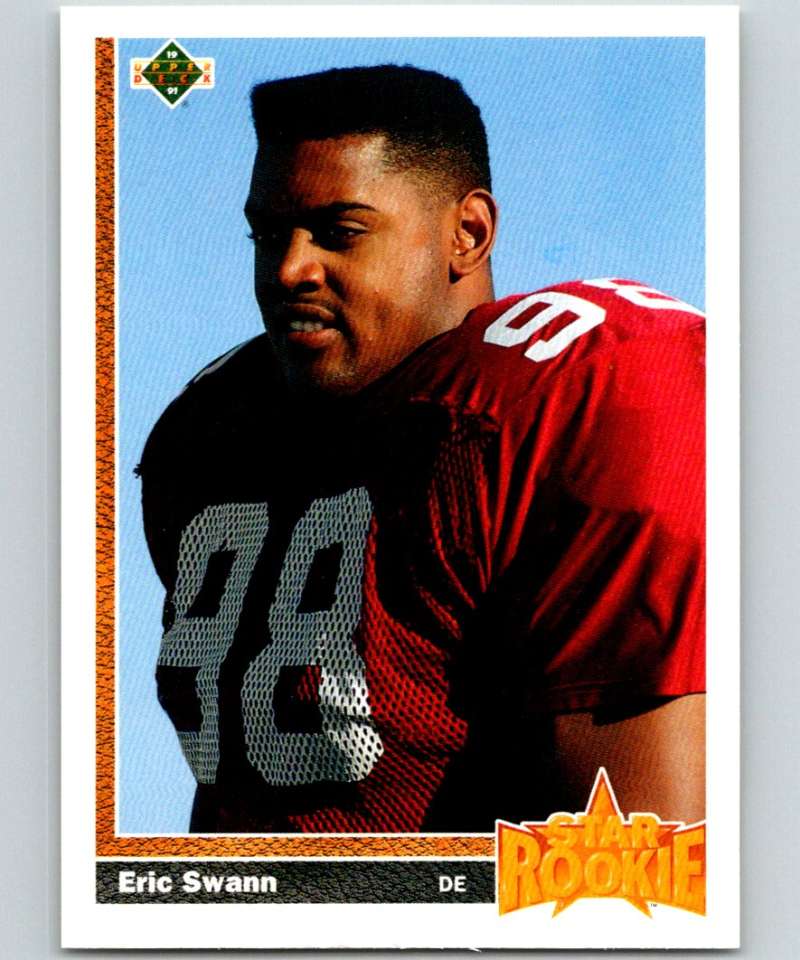 1991 Upper Deck #15 Eric Swann RC Rookie Cardinals SR NFL Football Image 1