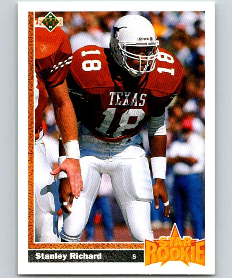 1991 Upper Deck #16 Stanley Richard RC Rookie Chargers SR NFL Football Image 1