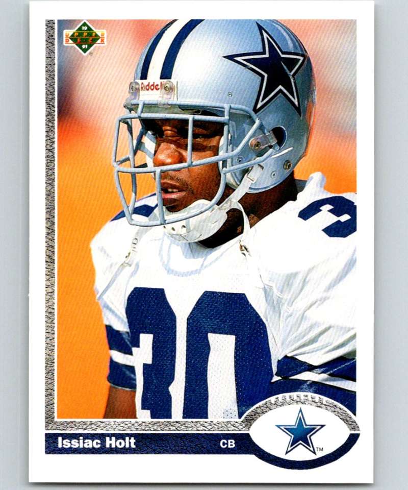 1991 Upper Deck #48 Issiac Holt Cowboys NFL Football Image 1