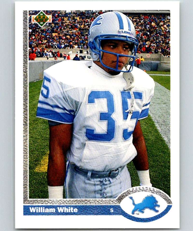 1991 Upper Deck #49 William White Lions NFL Football Image 1