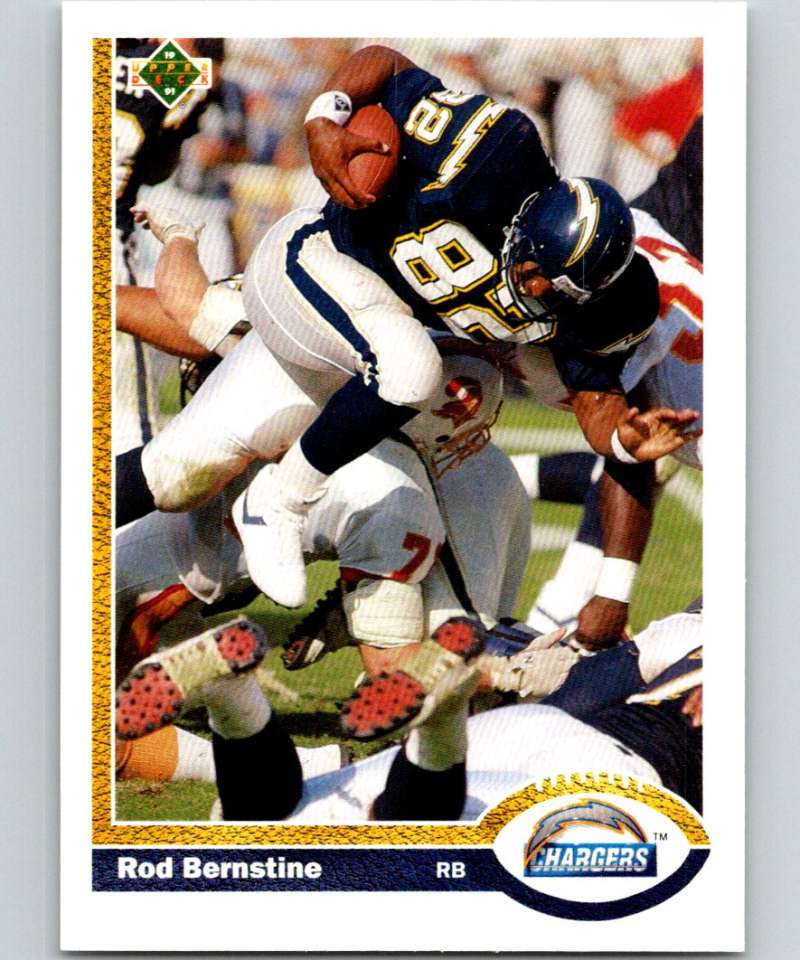 1991 Upper Deck #118 Rod Bernstine Chargers NFL Football Image 1