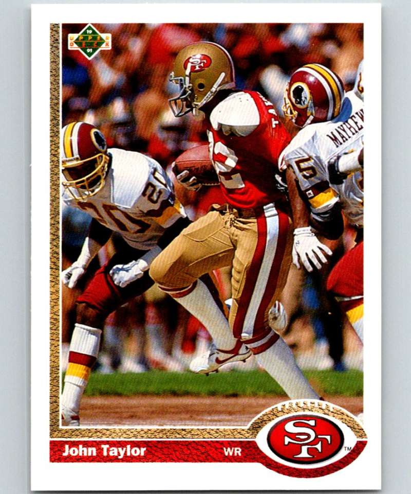 1991 Upper Deck #121 John Taylor 49ers NFL Football Image 1