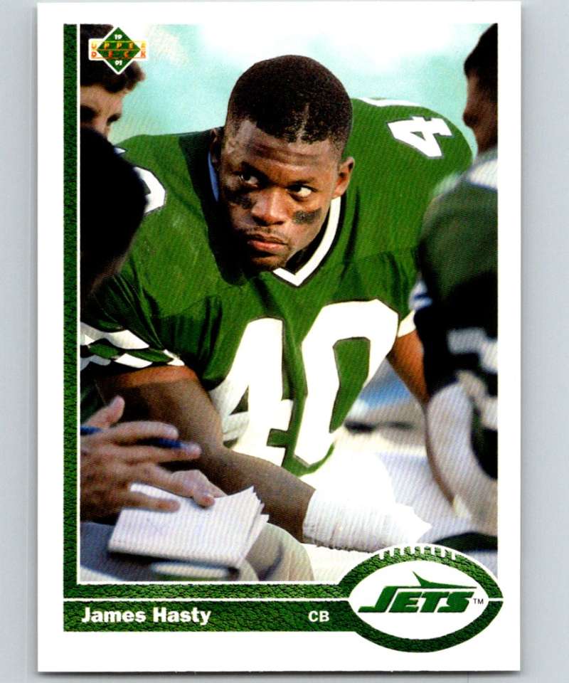 1991 Upper Deck #190 James Hasty NY Jets NFL Football Image 1