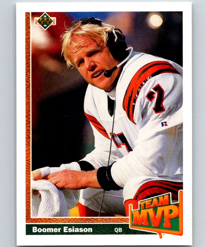 1991 Upper Deck #454 Boomer Esiason Bengals TM NFL Football Image 1