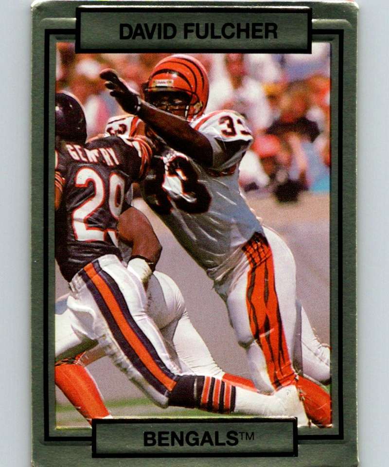1990 Action Packed #34 David Fulcher Bengals NFL Football Image 1
