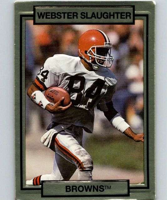 1990 Action Packed #49 Webster Slaughter Browns NFL Football Image 1