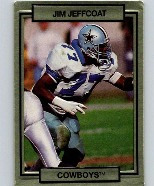1990 Action Packed #54 Jim Jeffcoat Cowboys NFL Football Image 1