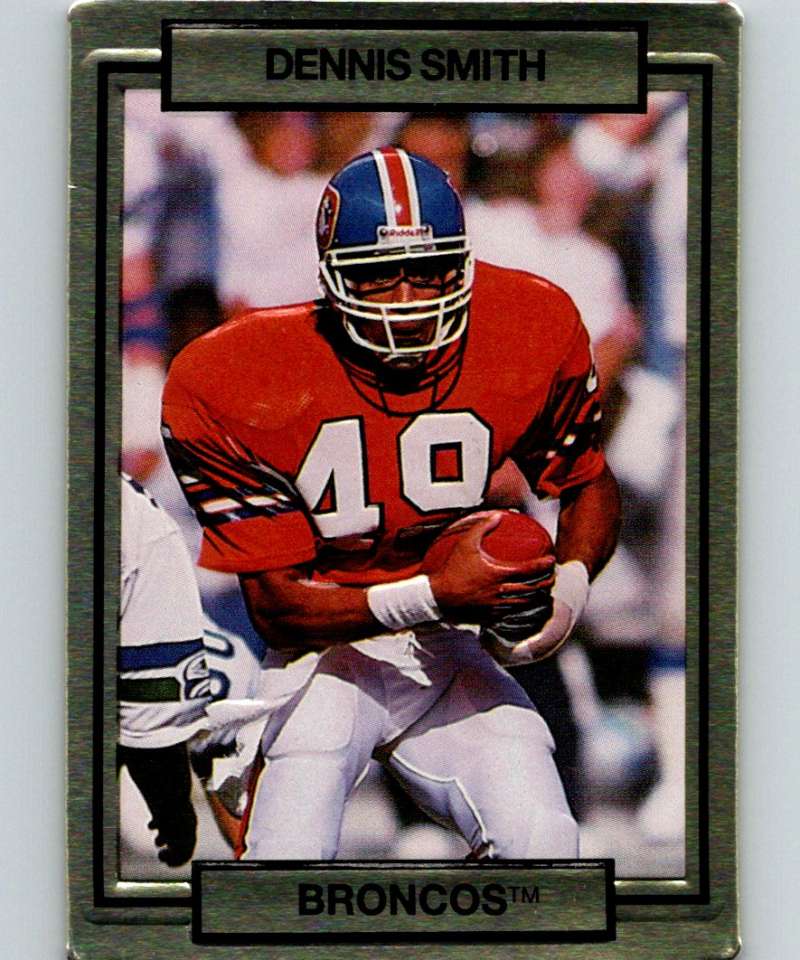 1990 Action Packed #69 Dennis Smith Broncos NFL Football Image 1