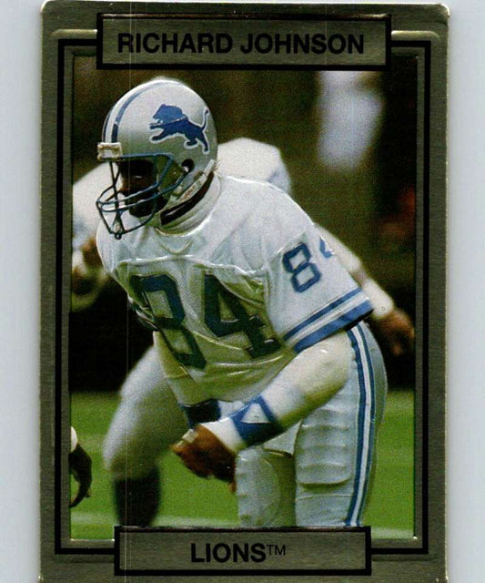 1990 Action Packed #75 Richard Johnson Lions NFL Football Image 1