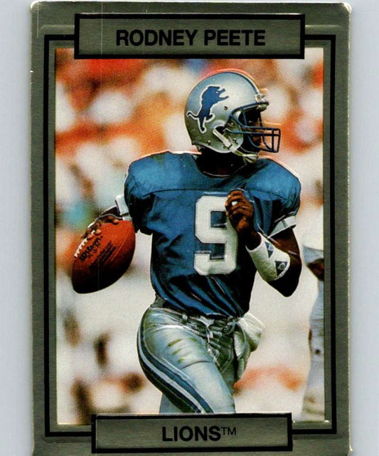 1990 Action Packed #77 Rodney Peete Lions NFL Football Image 1