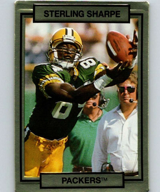 1990 Action Packed #90 Sterling Sharpe Packers NFL Football Image 1