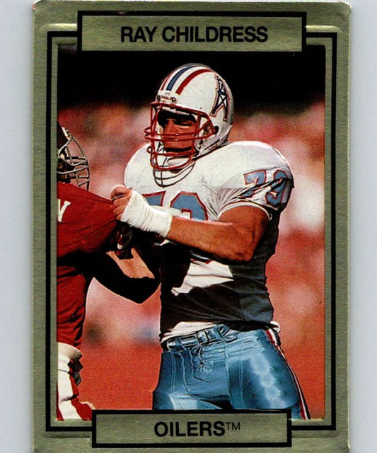 1990 Action Packed #91 Ray Childress Oilers NFL Football Image 1