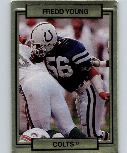 1990 Action Packed #110 Fredd Young Colts NFL Football Image 1