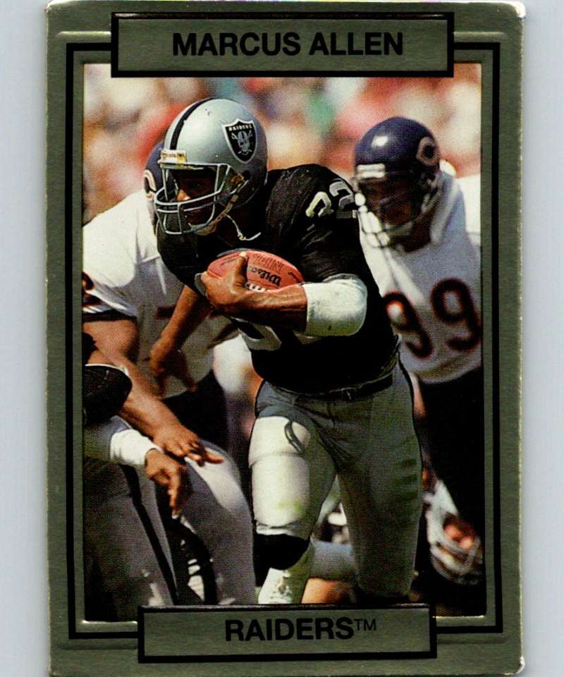 1990 Action Packed #121 Marcus Allen LA Raiders NFL Football Image 1