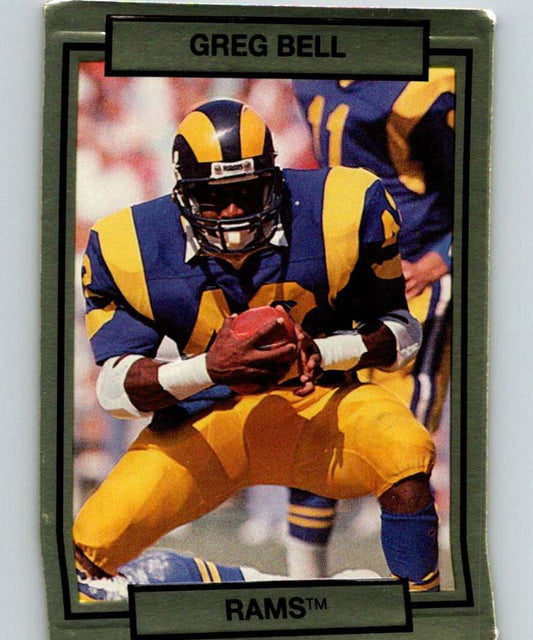1990 Action Packed #132 Greg Bell LA Rams NFL Football Image 1
