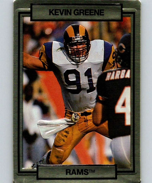 1990 Action Packed #137 Kevin Greene LA Rams NFL Football Image 1
