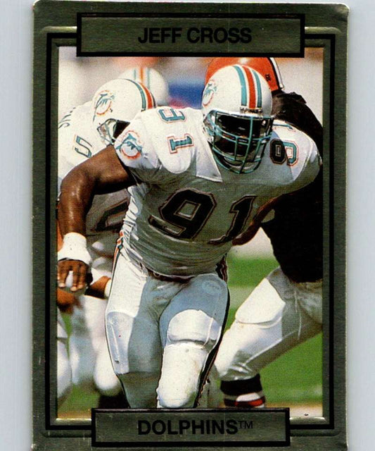 1990 Action Packed #142 Jeff Cross Dolphins NFL Football Image 1