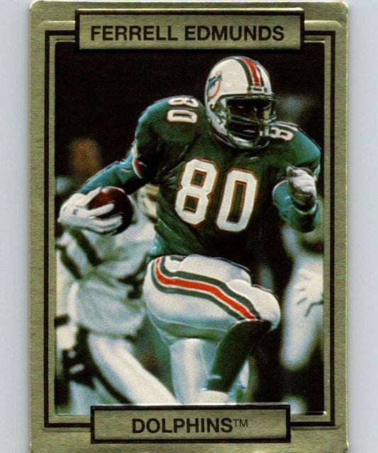 1990 Action Packed #144 Ferrell Edmunds Dolphins NFL Football Image 1