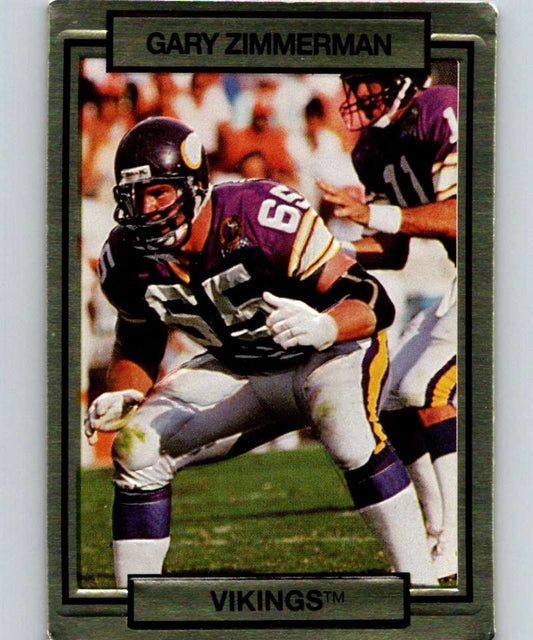 1990 Action Packed #160 Gary Zimmerman Vikings NFL Football Image 1