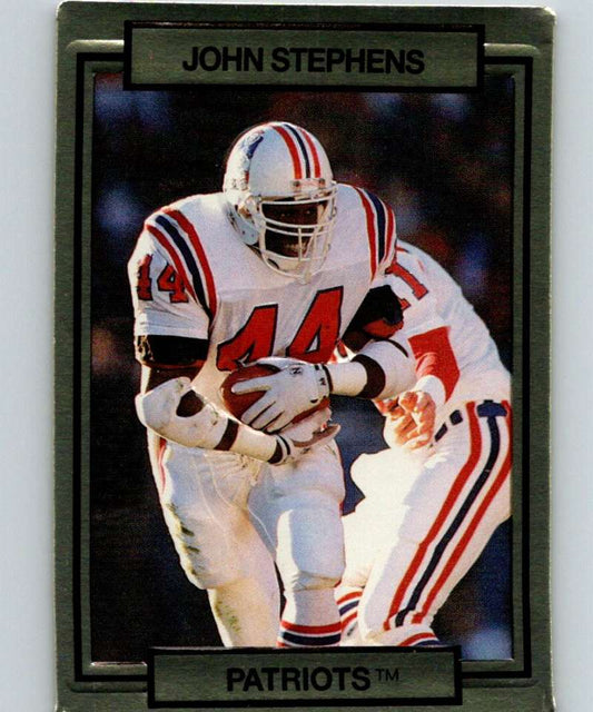 1990 Action Packed #168 John Stephens Patriots NFL Football Image 1