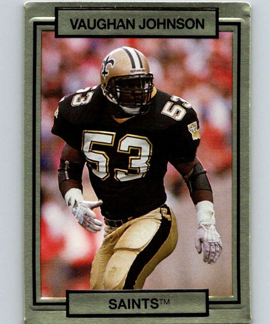 1990 Action Packed #175 Vaughan Johnson Saints NFL Football Image 1