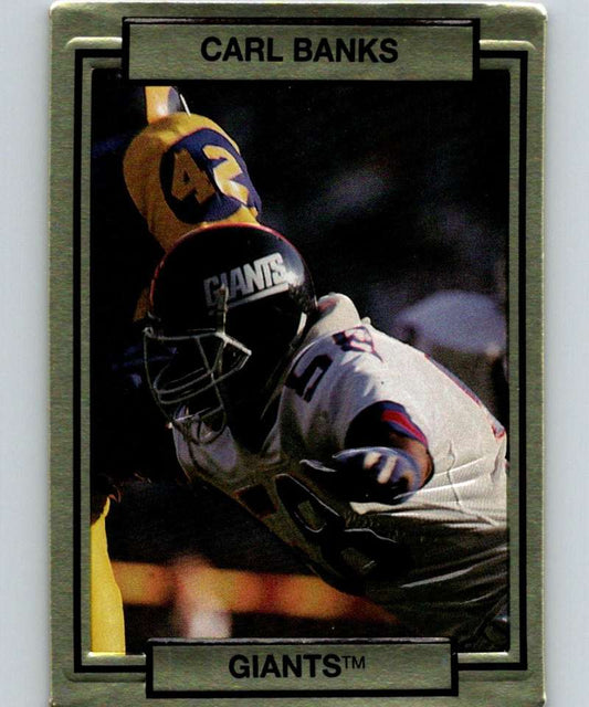 1990 Action Packed #182 Carl Banks NY Giants NFL Football Image 1