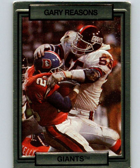 1990 Action Packed #187 Gary Reasons NY Giants NFL Football