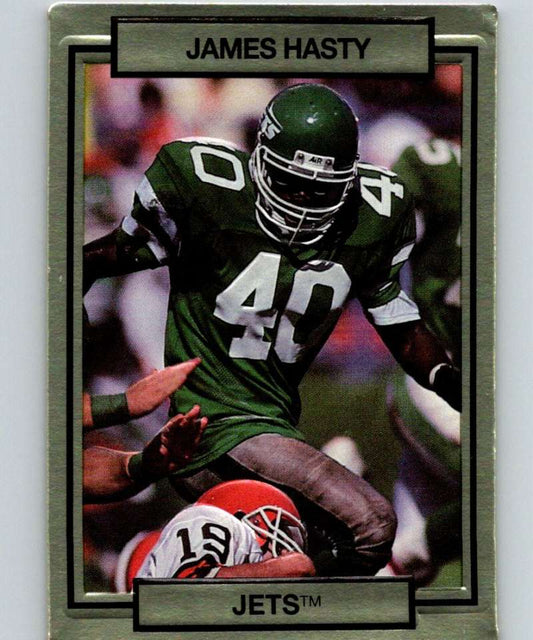1990 Action Packed #192 James Hasty NY Jets NFL Football Image 1