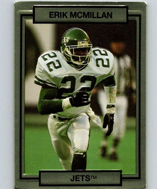 1990 Action Packed #196 Erik McMillan NY Jets NFL Football Image 1