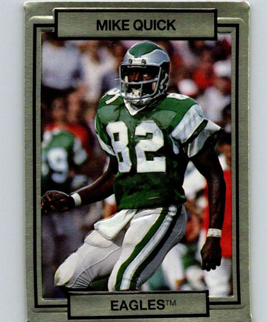 1990 Action Packed #208 Mike Quick Eagles NFL Football Image 1