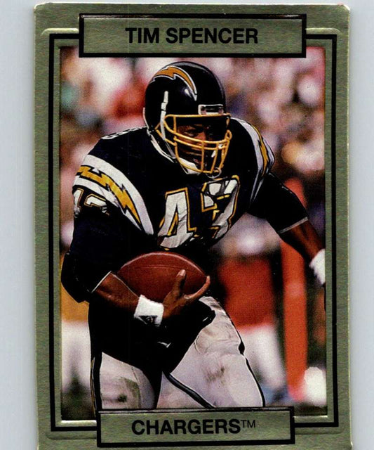 1990 Action Packed #239 Tim Spencer Chargers NFL Football Image 1