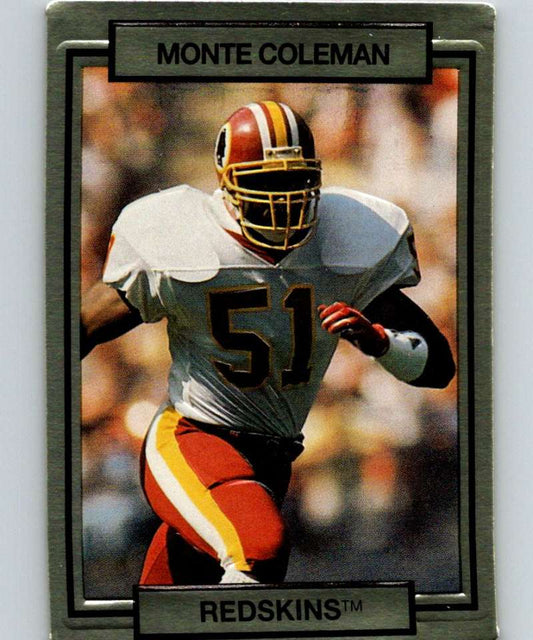 1990 Action Packed #272 Monte Coleman Redskins NFL Football Image 1