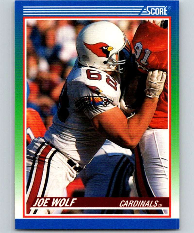1990 Score #412 Joe Wolf Cardinals NFL Football Image 1