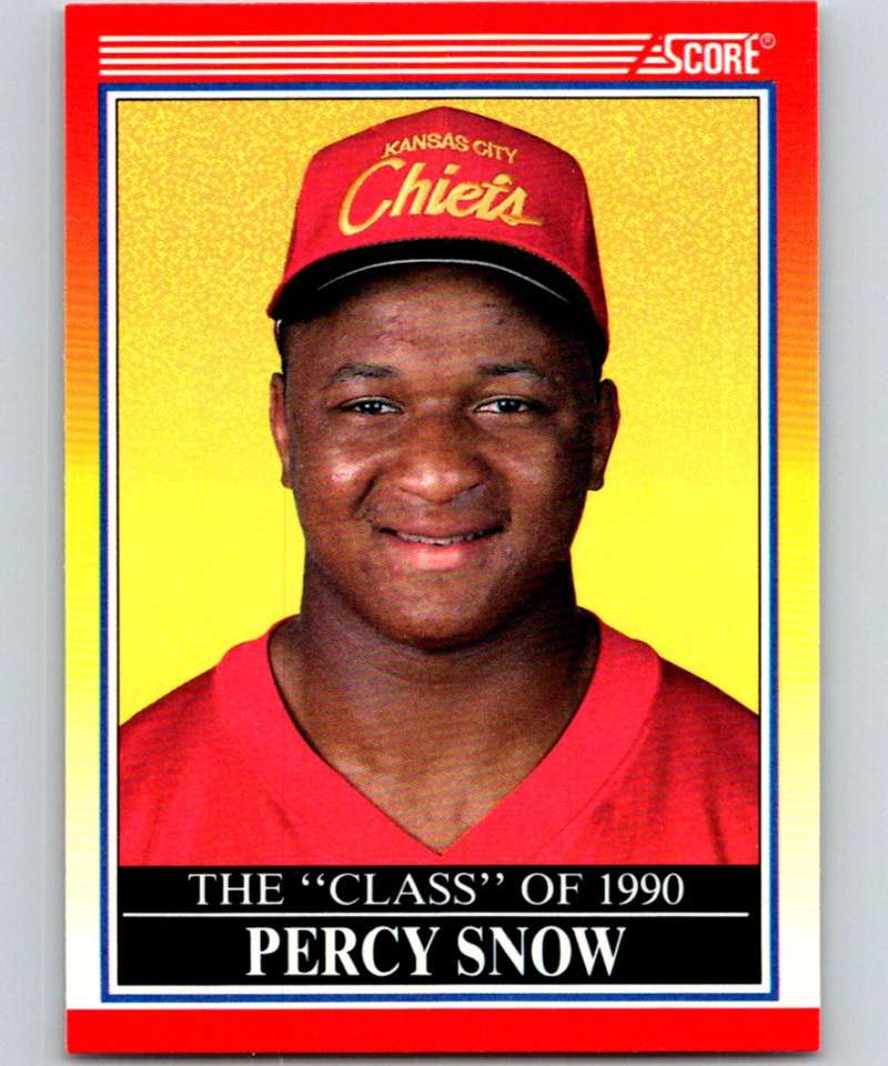 1990 Score #606 Percy Snow Chiefs NFL Football Image 1