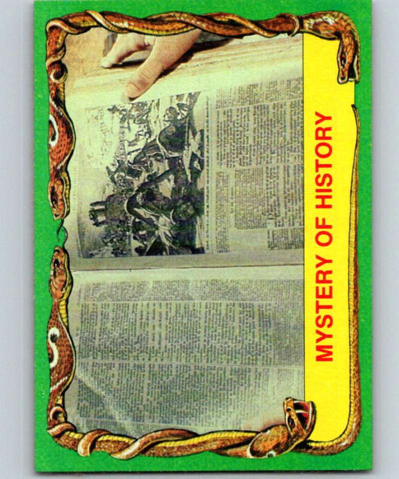 1981 Topps Raiders Of The Lost Ark #19 Mystery Of History