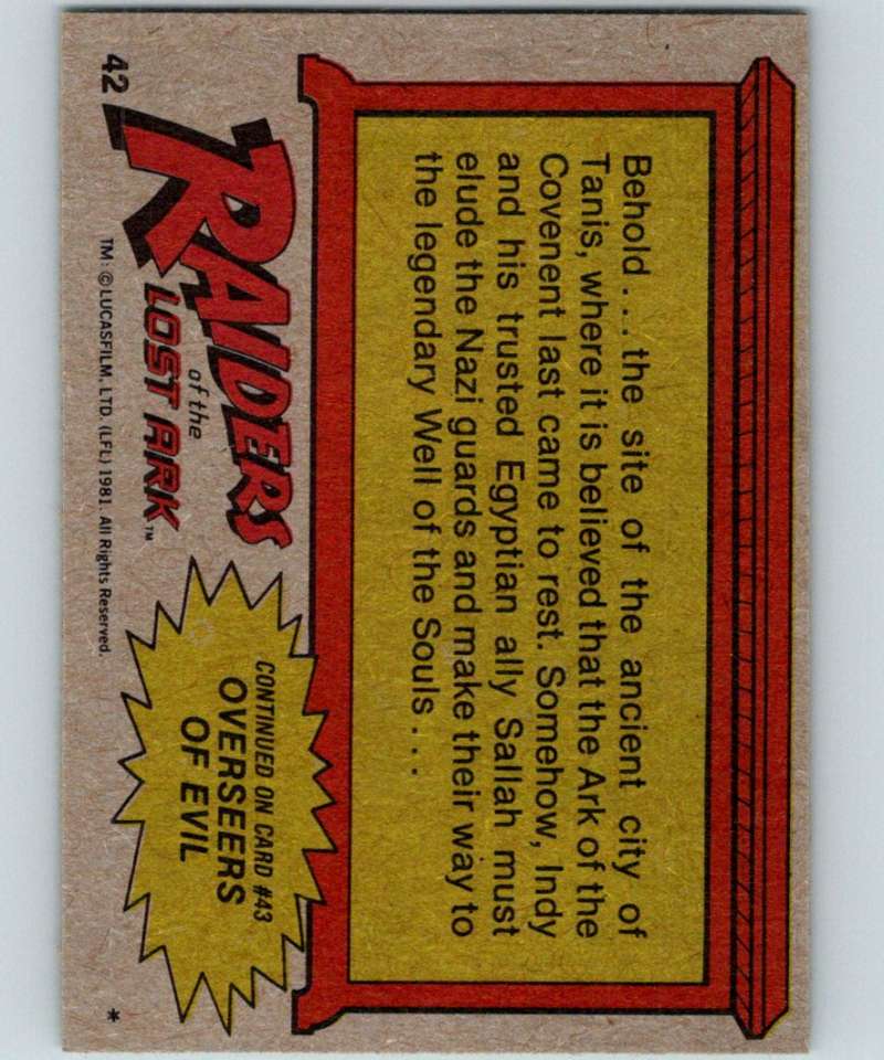 1981 Topps Raiders Of The Lost Ark #42 The Tanis Digs