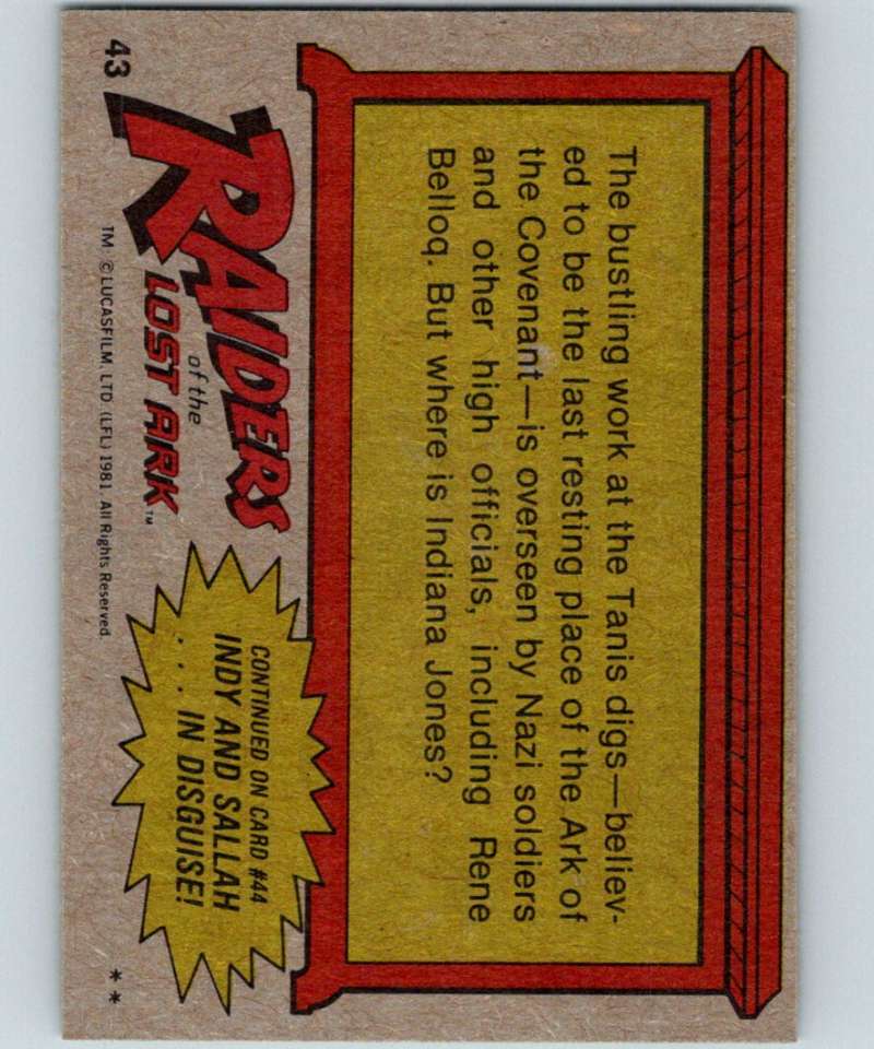 1981 Topps Raiders Of The Lost Ark #43 Overseers Of Evil Image 2