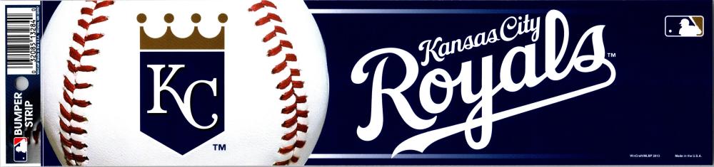 Kansas City Royals 3" x 12" Bumper Strip MLB Baseball Sticker Decal Image 1