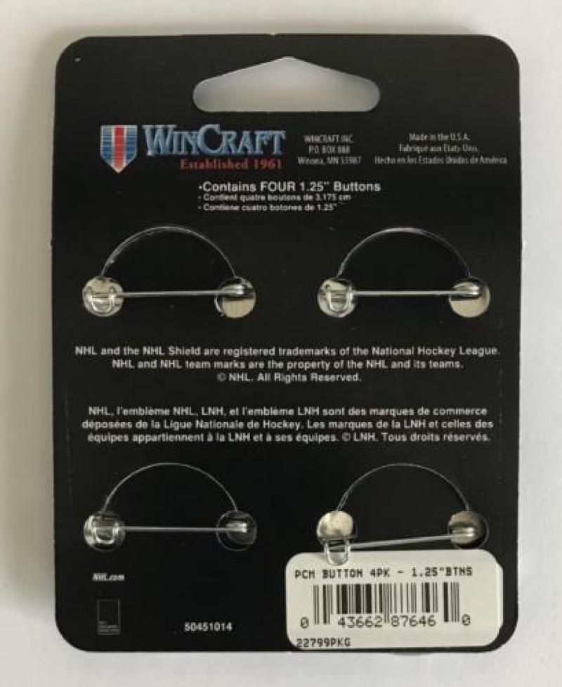 Montreal Canadiens Wincraft NHL Button 4 Pack 1.25" Round Licensed