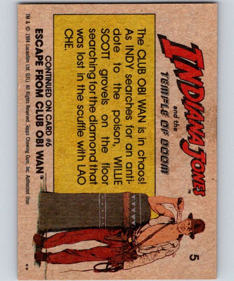 1984 Topps Indiana Jones and the Temple of Doom #5 The Diamond Seeker