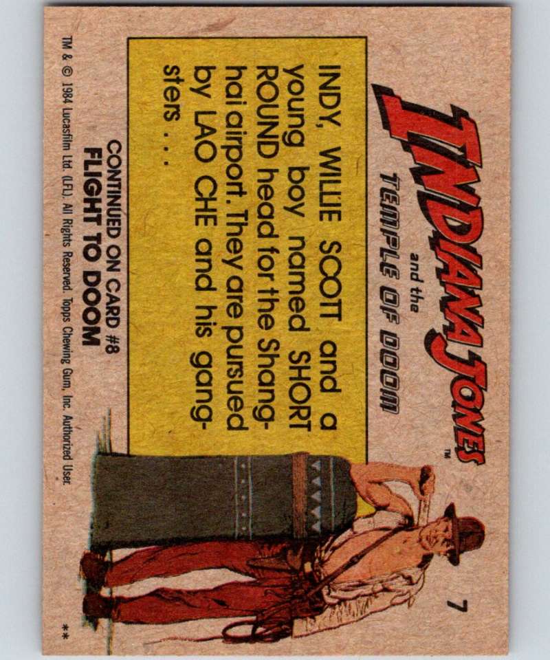 1984 Topps Indiana Jones and the Temple of Doom #7 The Car Chase