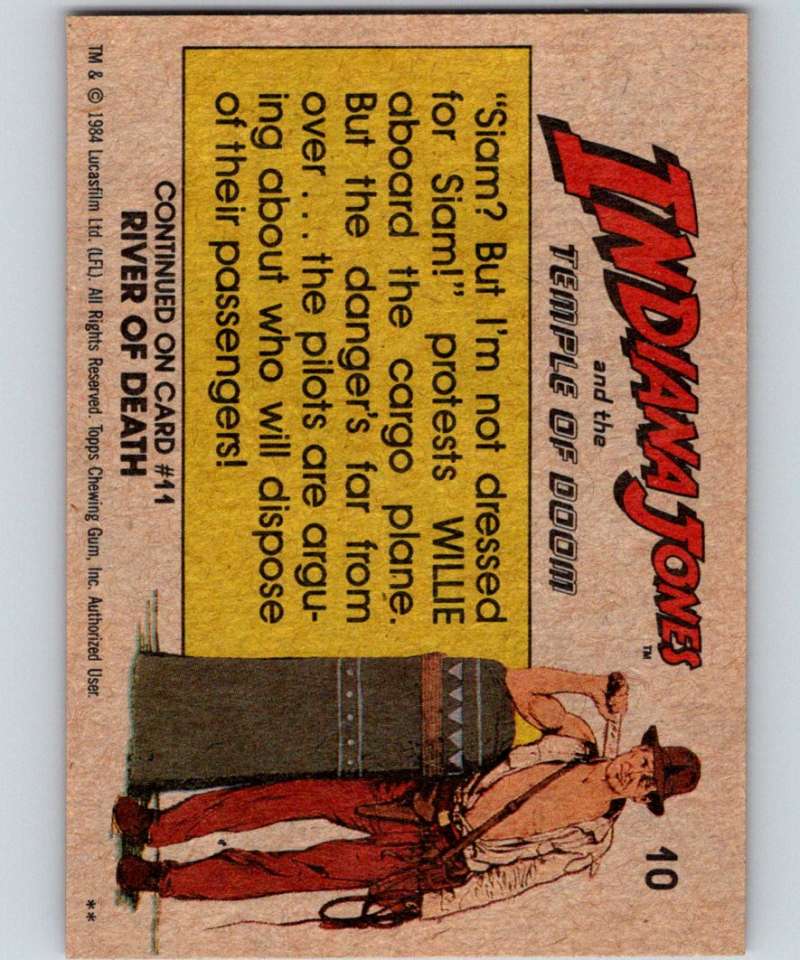 1984 Topps Indiana Jones and the Temple of Doom #10 High-Flying Peril!