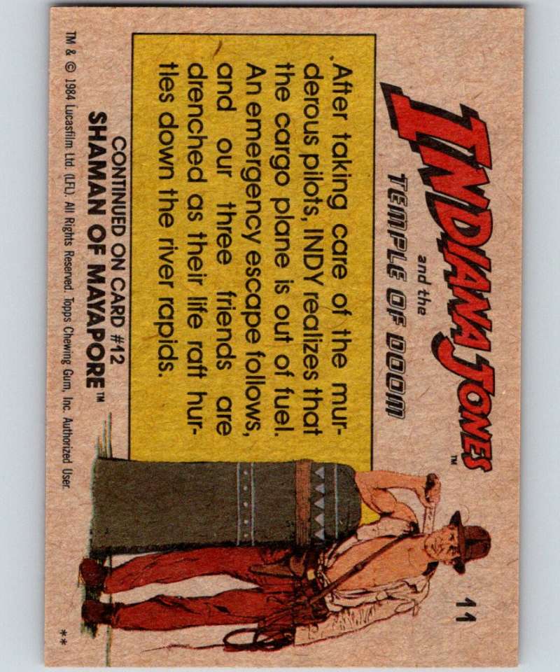 1984 Topps Indiana Jones and the Temple of Doom #11 River of Death