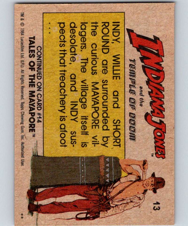 1984 Topps Indiana Jones and the Temple of Doom #13 A Village Besieged